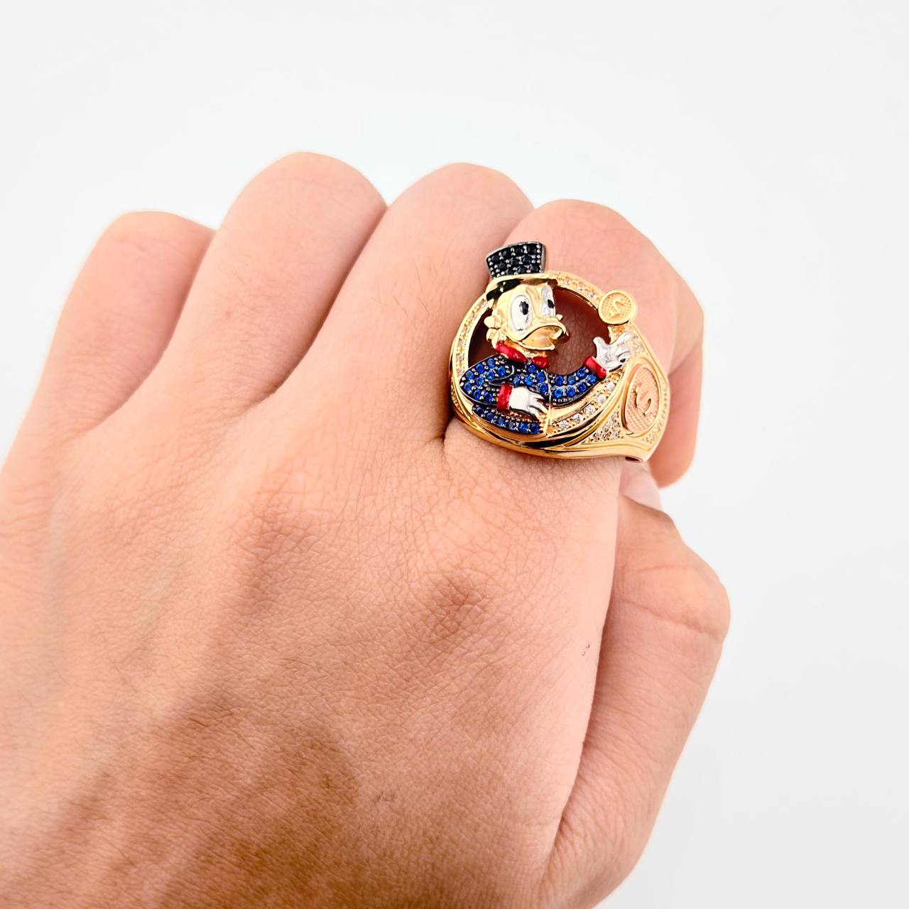 Anillo Pato 10.85gr / T10 3/4 / Tres Oros 18K *