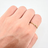Anillo Espiga Trenzada 0.8gr / T7 1/4 / Oro Amarillo 18K *