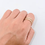 Anillo Ola Doble 4.05gr / T7 1/4 / Oro Amarillo 18K *
