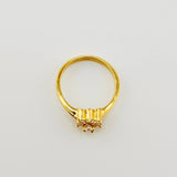 Anillo Flor Seis Petalos 3.35gr / T7 1/4 / Oro Amarillo 18K *