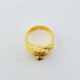 Anillo Rostro León 8.7gr / T9 3/4 / Dos Oros Amarillo Blanco 18K *