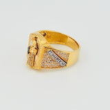Anillo San Judas Tadeo 9gr / T10 / Dos Oros Amarillo Blanco 18K *