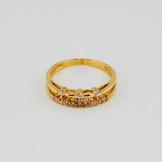 Anillo Tupido Delicado 2.9gr / T7 1/2 / Oro Amarillo 18K *