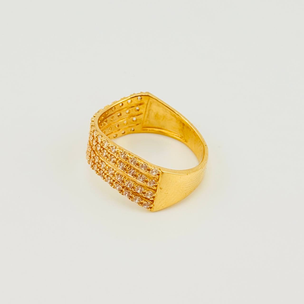 Anillo Ola Doble 4.05gr / T7 1/4 / Oro Amarillo 18K *