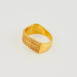 Anillo Ola Doble 4.05gr / T7 1/4 / Oro Amarillo 18K *