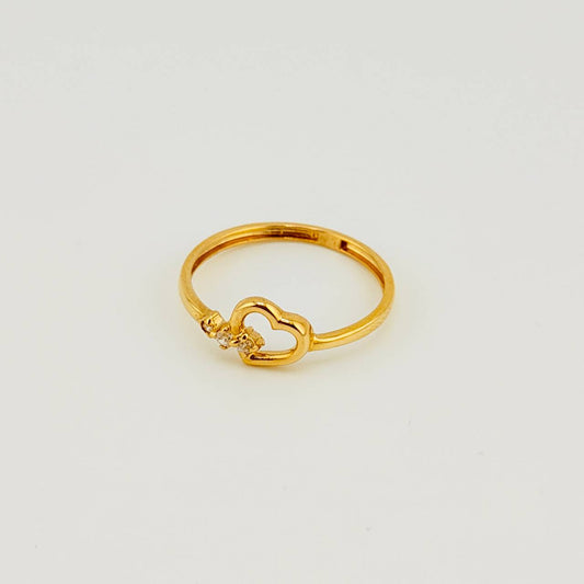 Anillo Corazón 1.1gr / T5 3/4 / Oro Amarillo 18K *