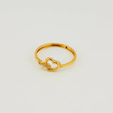 Anillo Corazón 1.1gr / T5 3/4 / Oro Amarillo 18K *