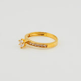 Anillo Solitario Tupido 2.65gr / T7 1/2 / Oro Amarillo 18K *