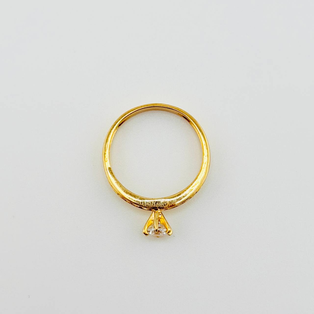 Anillo Solitario Tupido 2.65gr / T7 1/2 / Oro Amarillo 18K *
