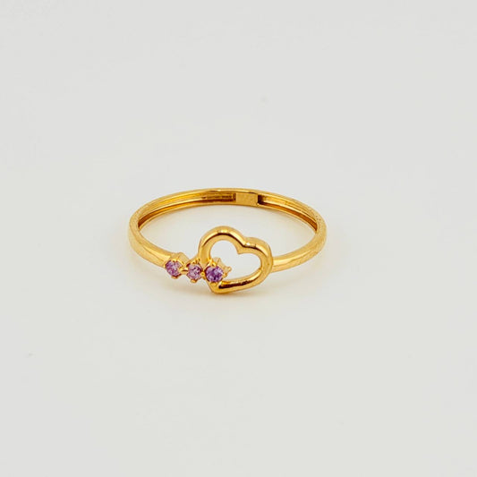 Anillo Corazón 1.15gr / T6 1/4 / Oro Amarillo 18K *