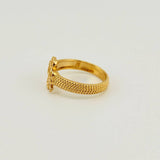 Anillo Trebol Tupido 4.05gr / T7 1/4 / Oro Amarillo 18K *