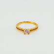 Anillo Solitario Tupido 2.55gr / T6 1/2 / Oro Amarillo 18K *