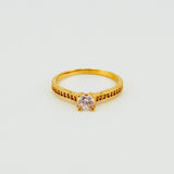 Anillo Solitario Tupido 2.55gr / T6 1/2 / Oro Amarillo 18K *