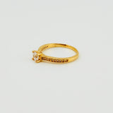 Anillo Solitario Tupido 2.55gr / T6 1/2 / Oro Amarillo 18K *