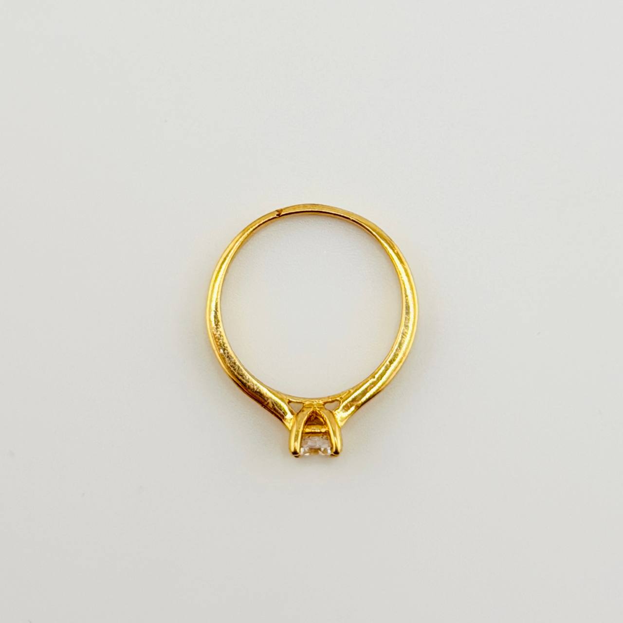 Anillo Solitario Tupido 2.55gr / T6 1/2 / Oro Amarillo 18K *