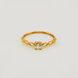 Anillo Solitario Ojos 1gr / T6 / Oro Amarillo 18K *