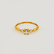 Anillo Solitario Ojos 1.1gr / T7 / Oro Amarillo 18K ©
