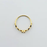 Anillo Solitario Ojos 1.15gr / T7 1/2 / Oro Amarillo 18K *