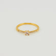 Anillo Solitario Tupido 1.6gr / T7 / Oro Amarillo 18K *