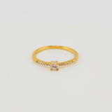 Anillo Solitario Tupido 1.6gr / T7 / Oro Amarillo 18K *