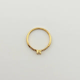 Anillo Solitario Tupido 1.6gr / T7 / Oro Amarillo 18K *