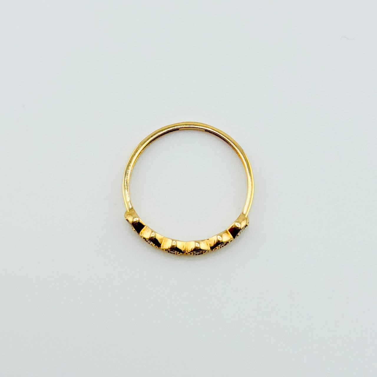 Anillo Linea De Ojos 1.1gr / T6 3/4 / Oro Amarillo 18K *