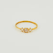 Anillo Trío Solitario 0.75gr / T5 / Oro Amarillo 18K *