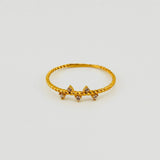 Anillo Espiga Trenzada 0.8gr / T7 1/4 / Oro Amarillo 18K *