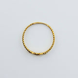 Anillo Espiga Trenzada 0.8gr / T7 1/4 / Oro Amarillo 18K *