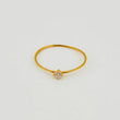 Anillo Solitario 0.55gr / T8 1/2 / Oro Amarillo 18K *