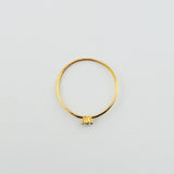 Anillo Solitario 0.55gr / T8 1/2 / Oro Amarillo 18K *