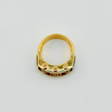 Anillo Bolas De Fuego 12.6gr / T10 1/2 / Dos Oros Amarillo Blanco 18K *