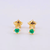 Topos Chispa Esmeraldas 7pts 0.7gr / 2mm Oro Amarillo 18K ©