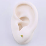 Topos Chispa Esmeraldas 7pts 0.7gr / 2mm Oro Amarillo 18K ©