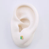 Topos Gota Esmeraldas 28pts 1gr / 4mm Oro Amarillo 18K ©