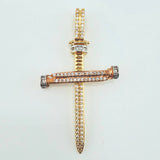 Dije Cruz Clavo 4.05gr / 4.7cm / Tres Oros 18K