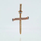 Dije Cruz Clavo 4.05gr / 4.7cm / Tres Oros 18K