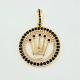 Dije Marco Circular Corona 2.6gr / 2.8cm / Oro Amarillo 18K