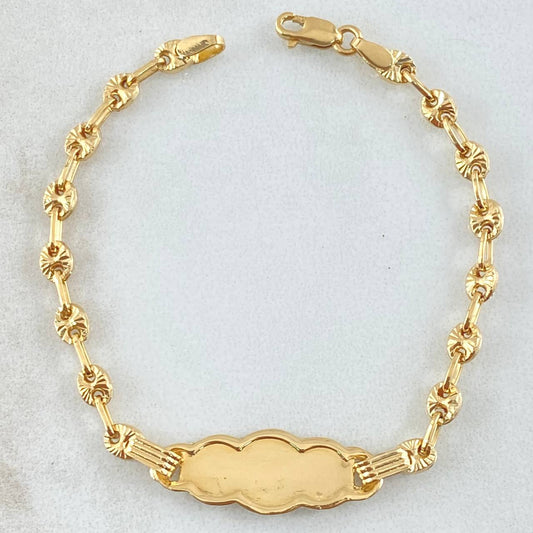 Pulso Bebé GC Placa Nube 2.75gr / 13.5cm / Oro Amarillo 18K