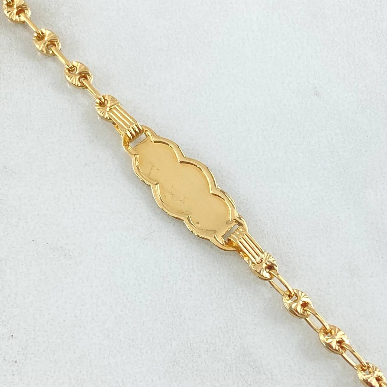 Pulso Bebé GC Placa Nube 2.75gr / 13.5cm / Oro Amarillo 18K