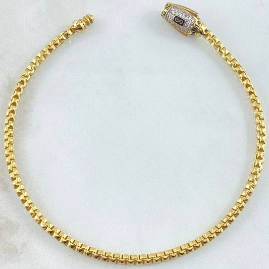 Pulso Veneciano Cubicular 6.95gr / 21cm / Oro Amarillo +4 18K
