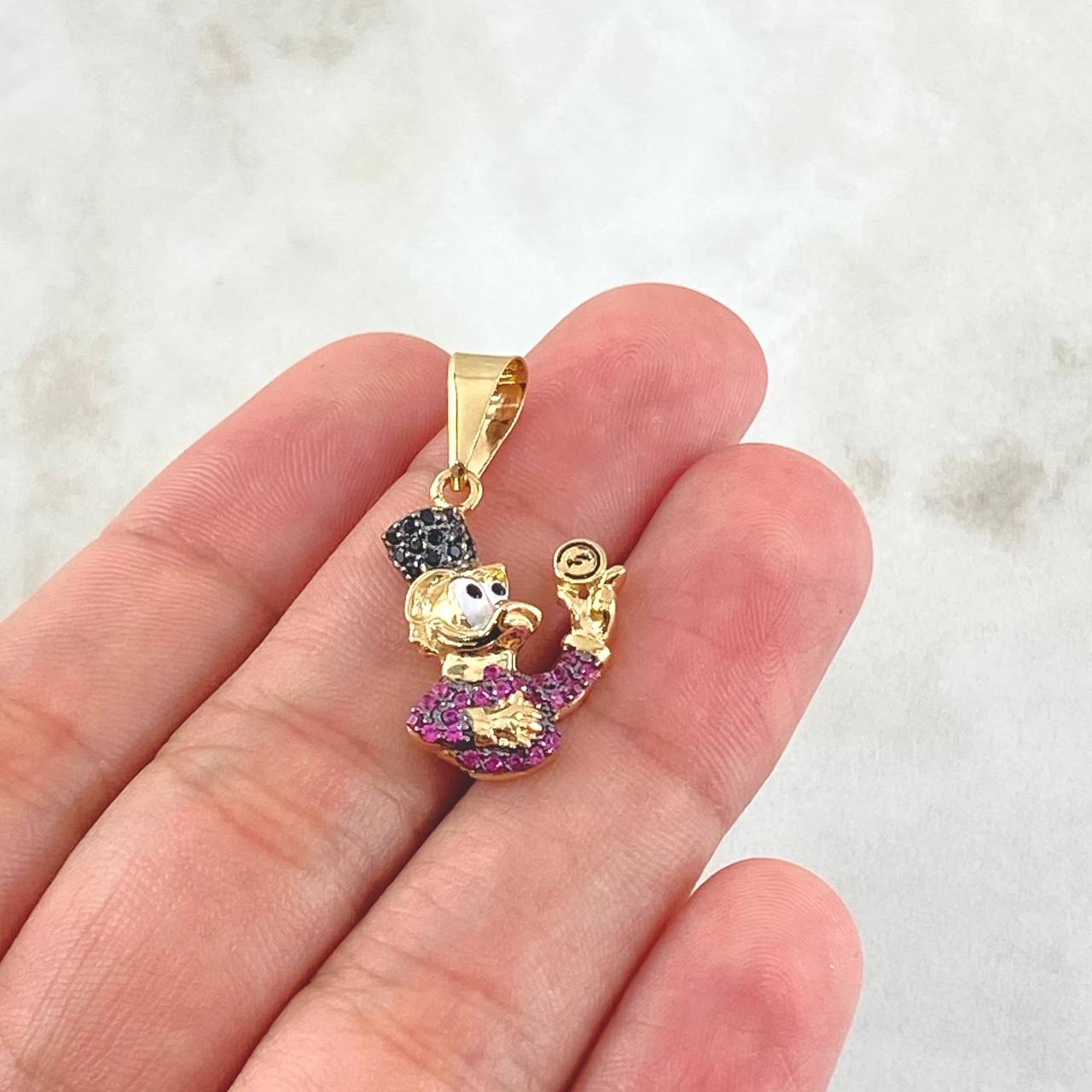 Dije Pato Bolsa Dinero 2.6gr / 3cm / Oro Amarillo 18K