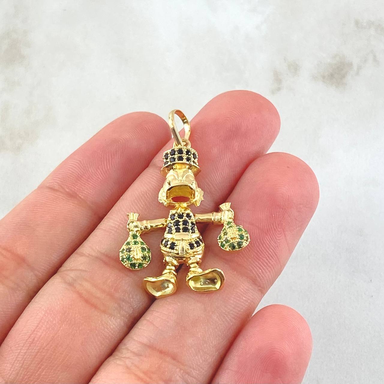 Dije Pato Bolsa Dinero 4.4gr / 3cm / Oro Amarillo 18K