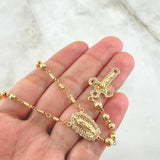 Rosario Virgen de Guadalupe Cruz Florentina 15.75gr / 65cm / Oro Amarillo 18K