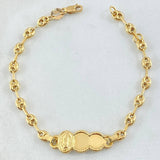 Pulso Bebé GC Placa Nube 2.15gr / 15cm / Oro Amarillo 18K *