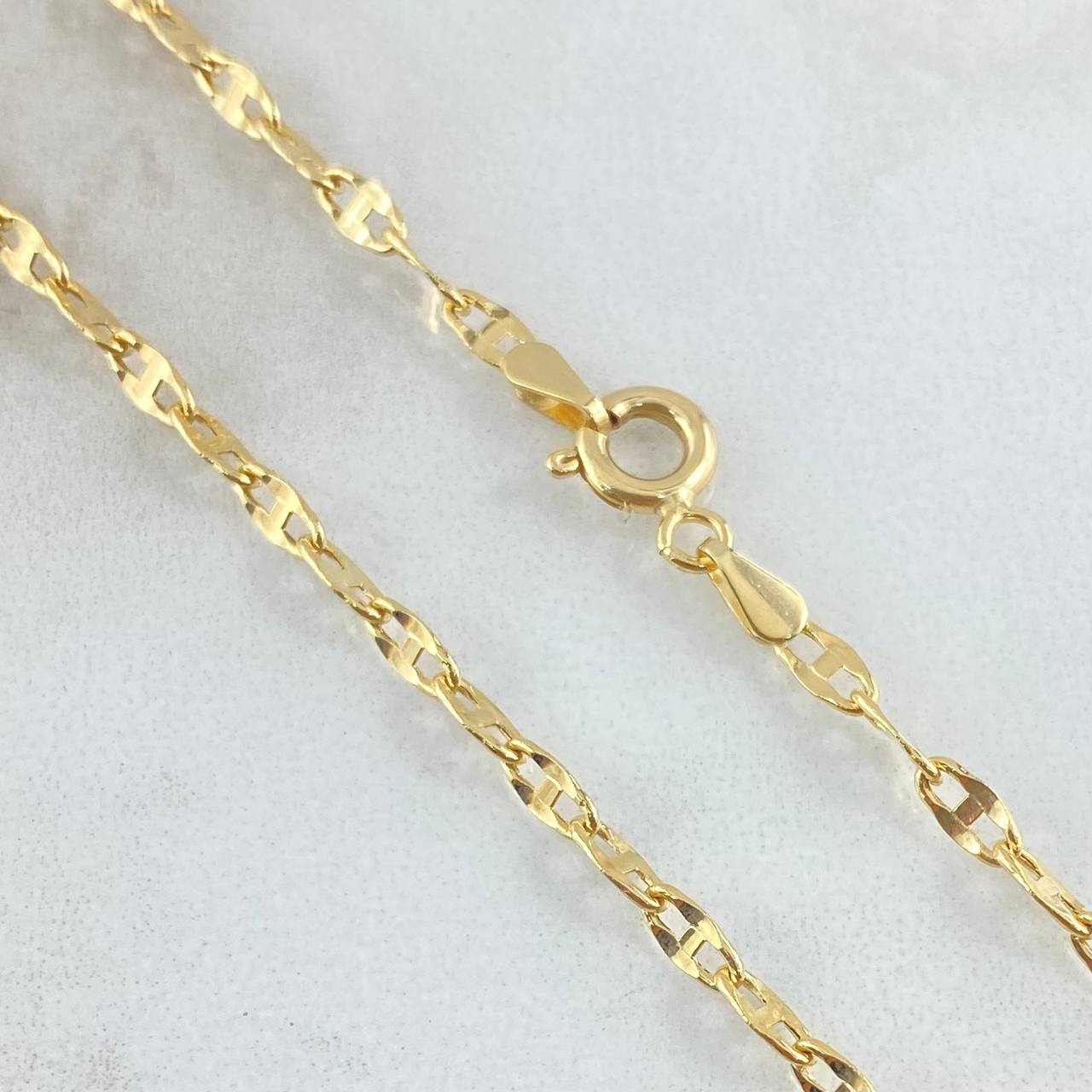 Cadena Flor Espejo 2.35gr / 45cm / Oro Amarillo +3 18K *