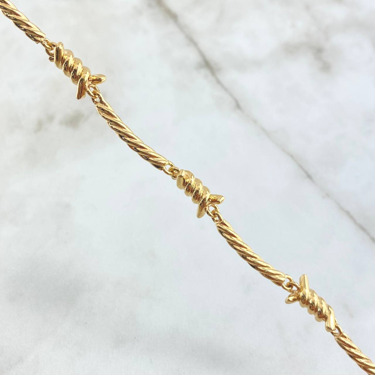 Pulso Alambre de Púas 26.85gr / 21cm / 3.5mm-7.2mm Oro Amarillo 18K