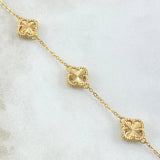 Pulso Aro Seguido Trébol VCyA Gradual 4.5gr / 14cm-15cm-19cm / 1.5mm Diamantado Punteado 3und Oro Amarillo Nac.Esp. 18K ©