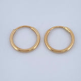 Candongas Mini Aro 0.55gr / 1cm / Oro Amarillo 18K &