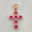 Dije Cruz Tupida 2.45gr / 3.3cm / Oro Rosa 18K $